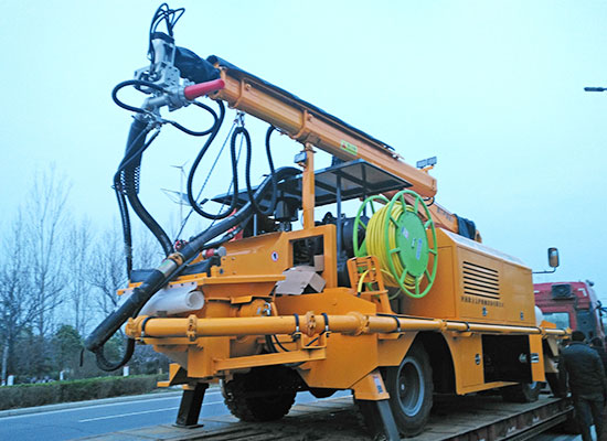 GHSP3016混凝土濕噴臺(tái)車發(fā)貨現(xiàn)場